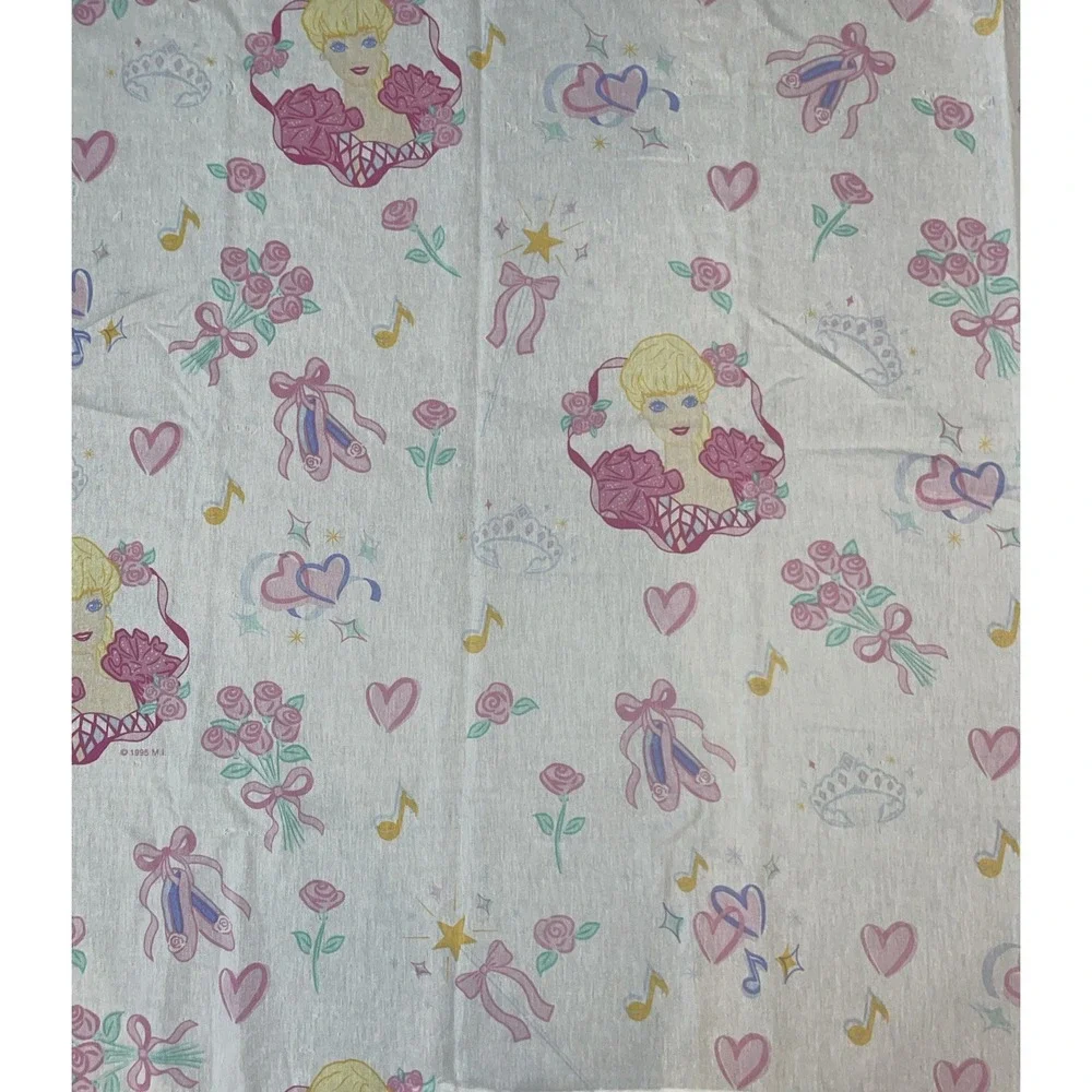Vintage‎ Barbie Ballerina Twin Flat Sheets 1995 90s